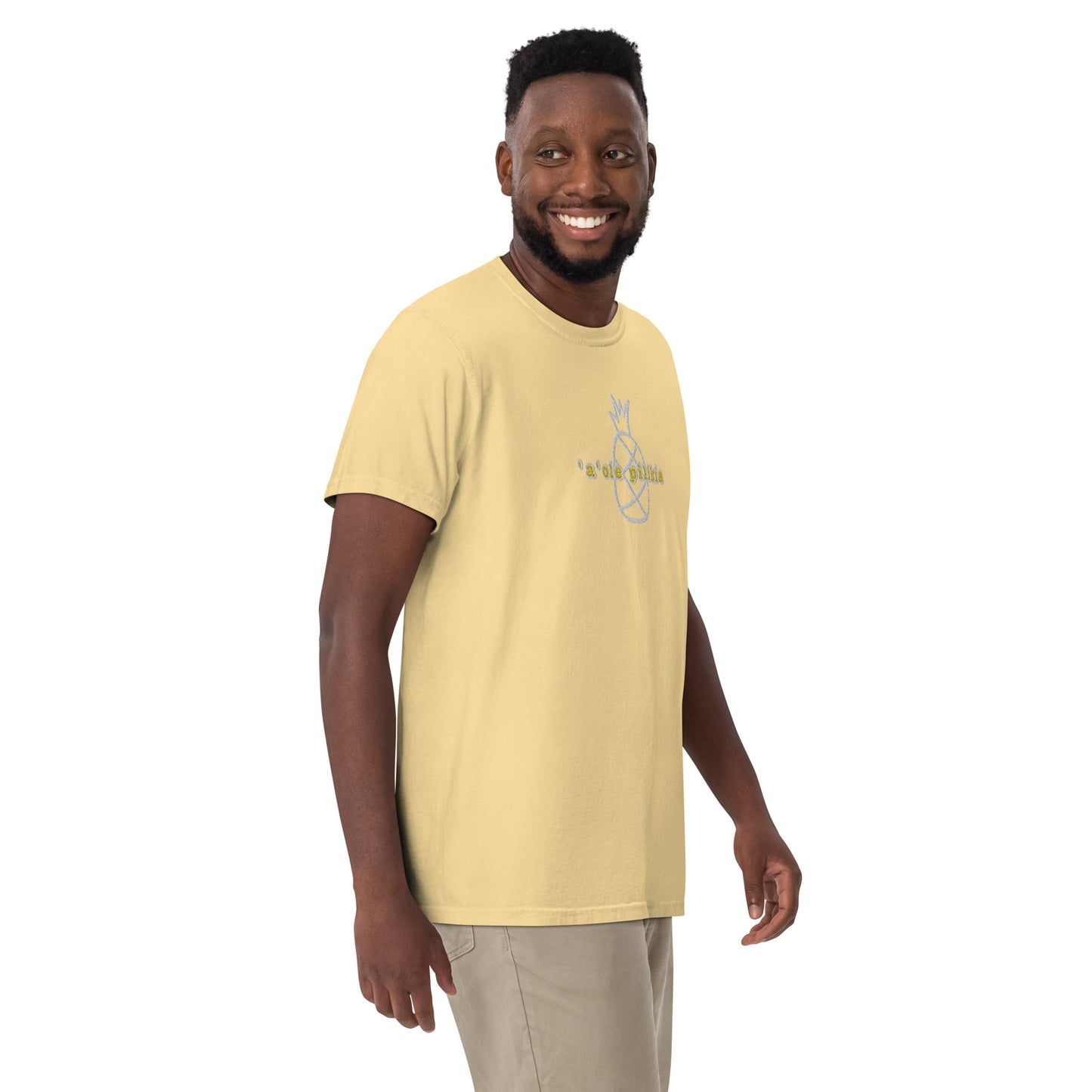 Embroidered 'A' Ole Pilikia Garment-Dyed Heavyweight T-Shirt
