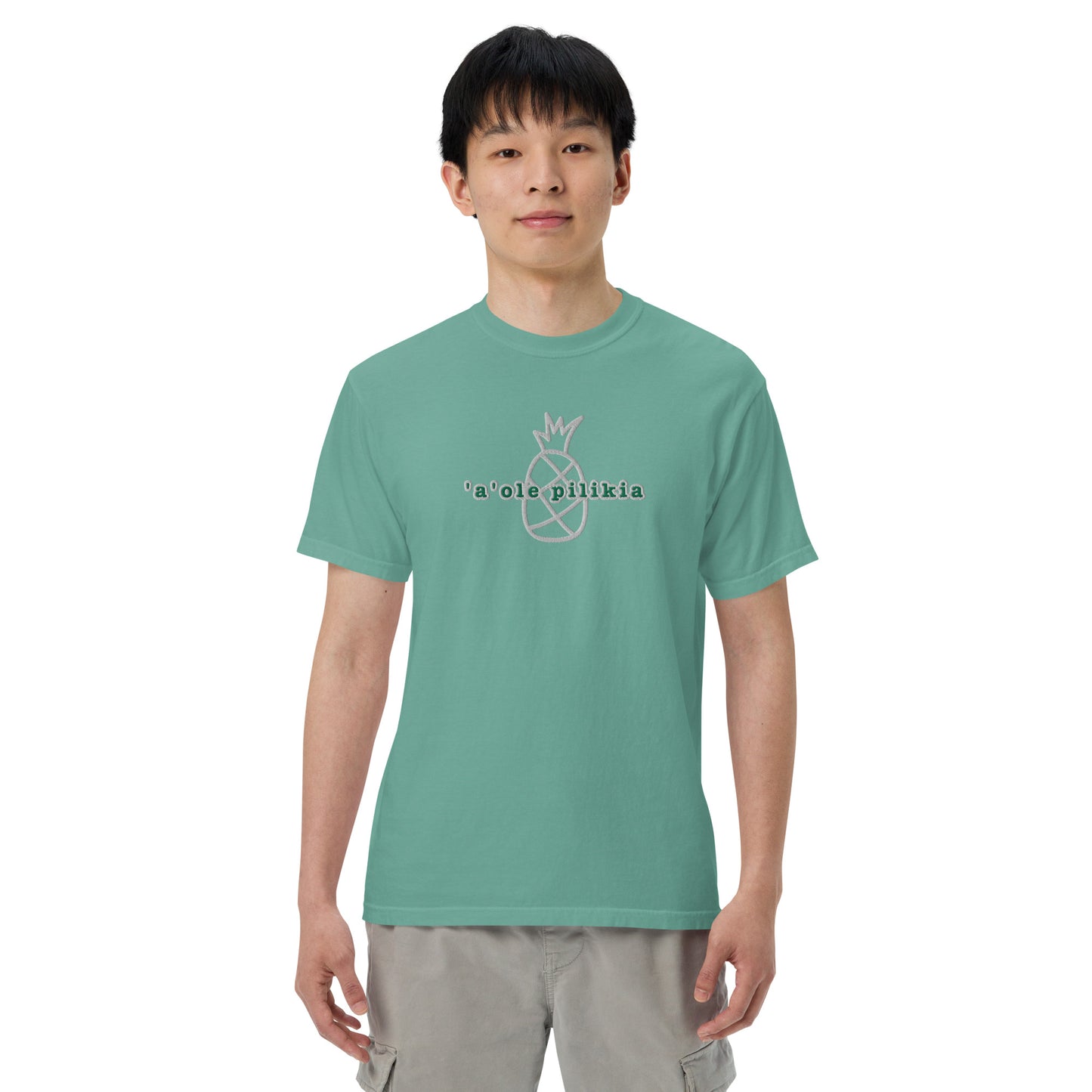 Embroidered 'A' Ole Pilikia Garment-Dyed Heavyweight T-Shirt