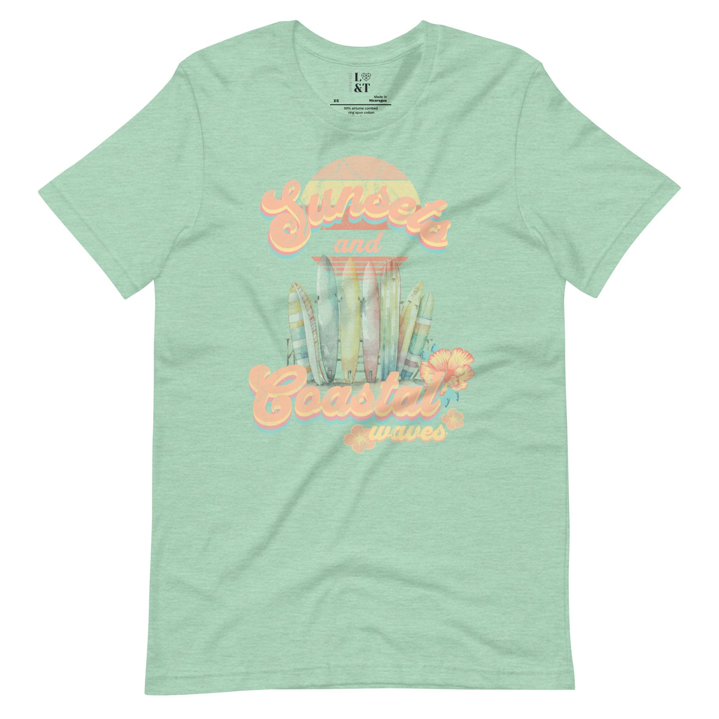Sunsets And Coastal Waves Unisex T-Shirt