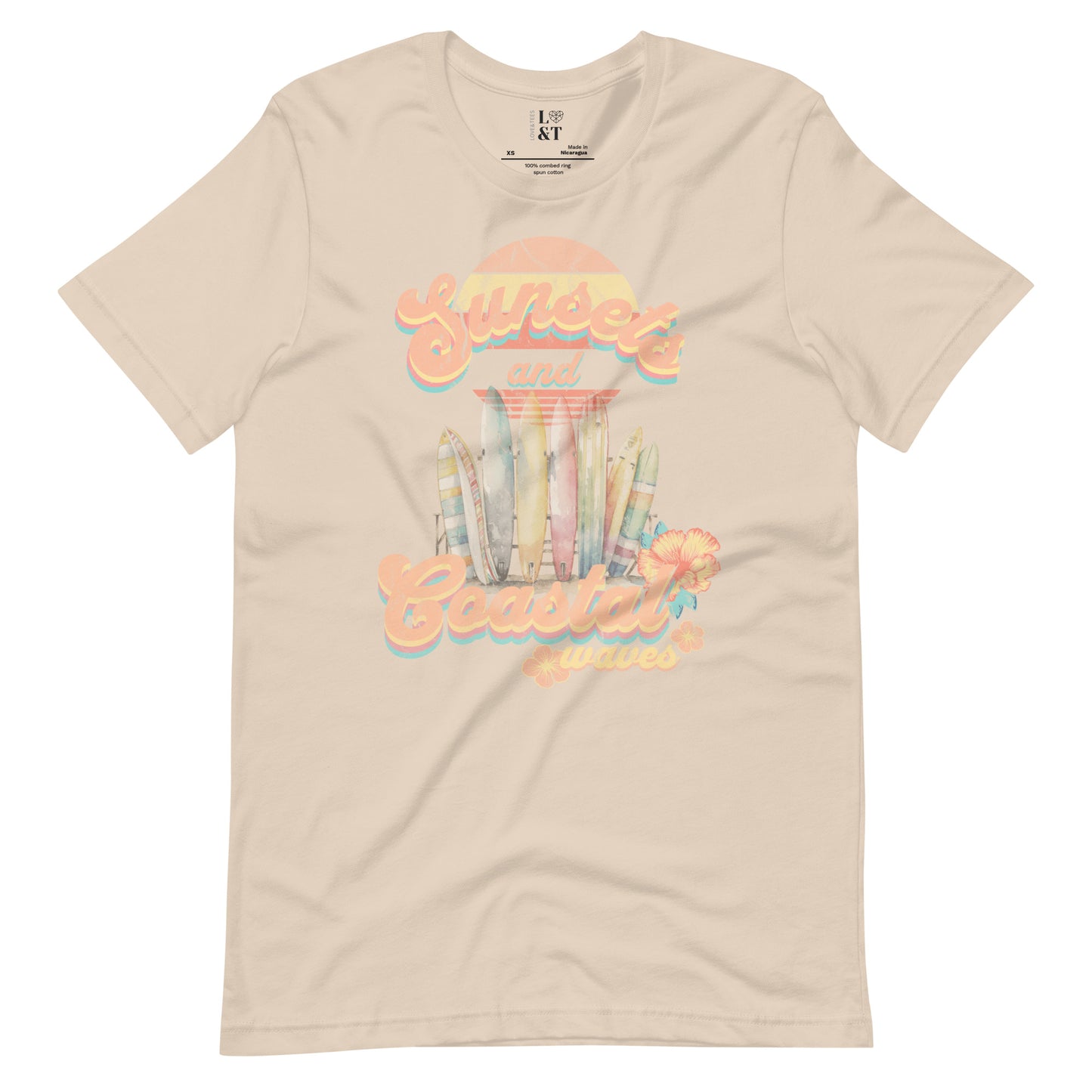 Sunsets And Coastal Waves Unisex T-Shirt