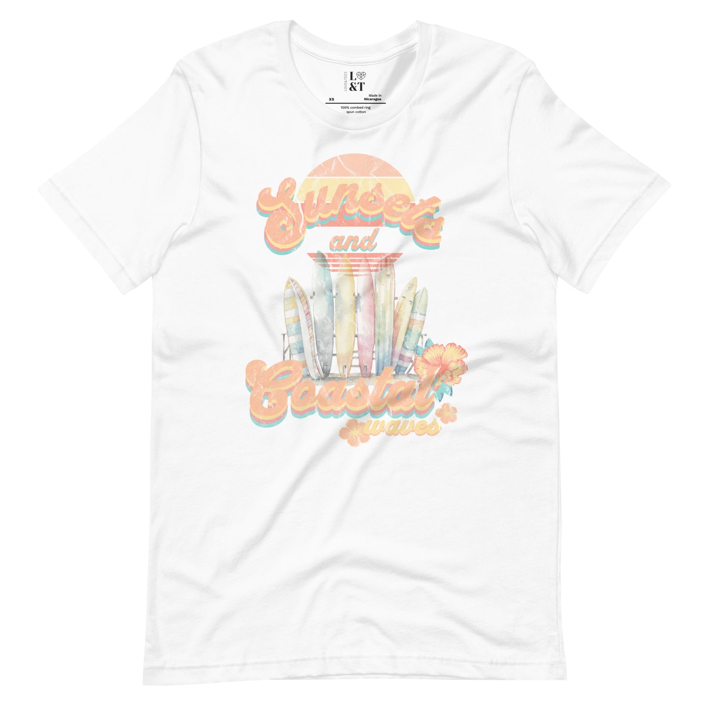 Sunsets And Coastal Waves Unisex T-Shirt