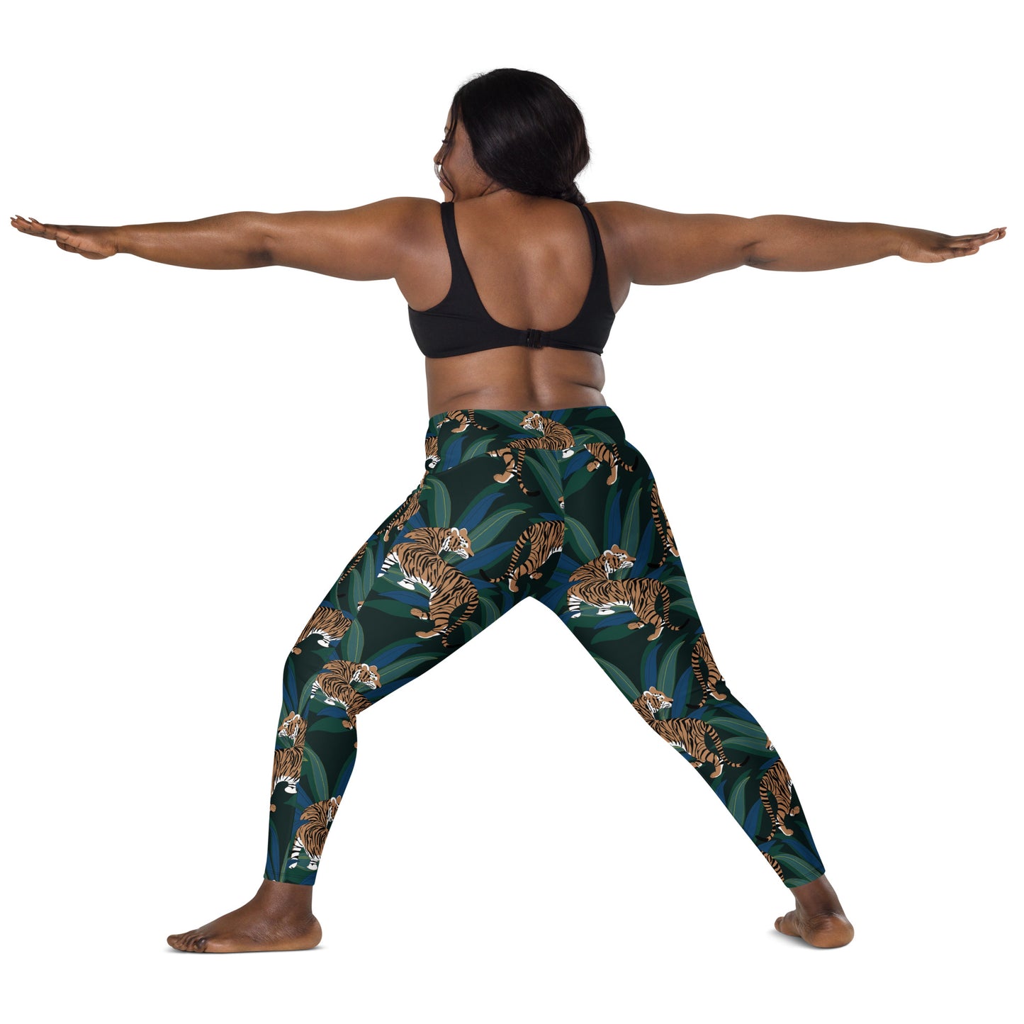Tropic Tiger Crossover Leggings With Pockets