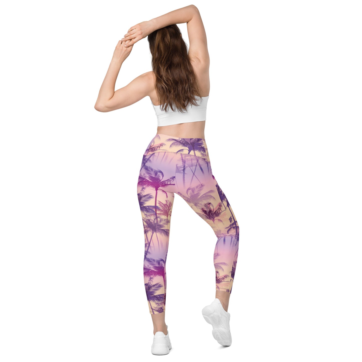 Palm Crossover Leggings With Pockets