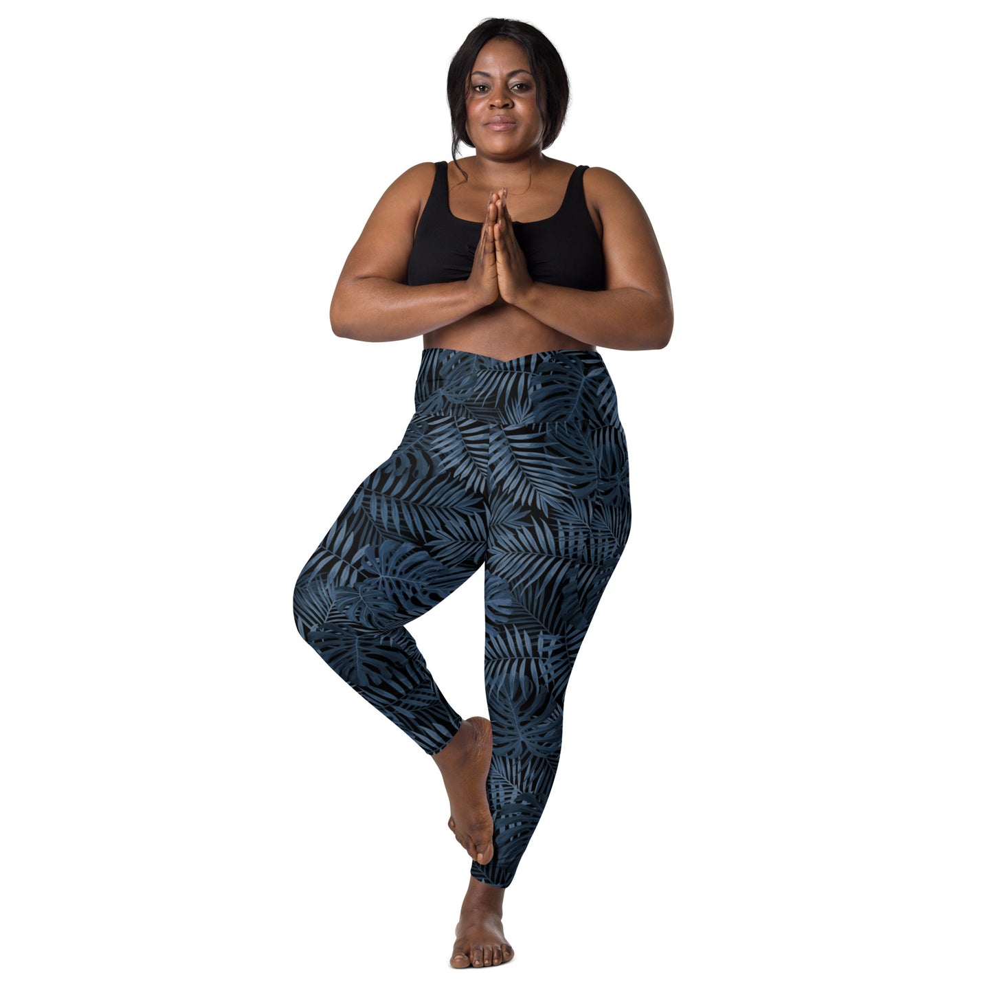 Palm Crossover Leggings With Pockets