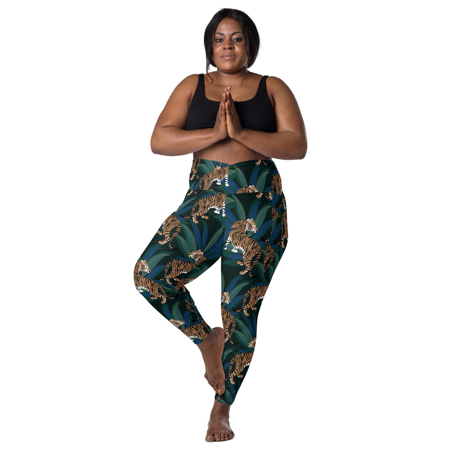 Tropic Tiger Crossover Leggings With Pockets