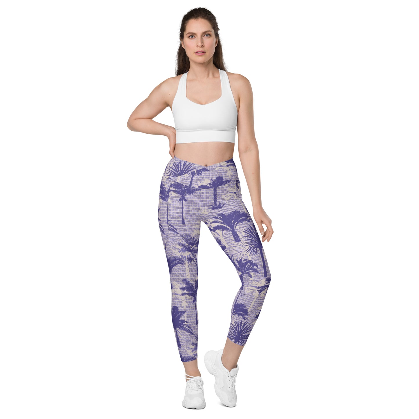 Palm Crossover Leggings With Ppockets