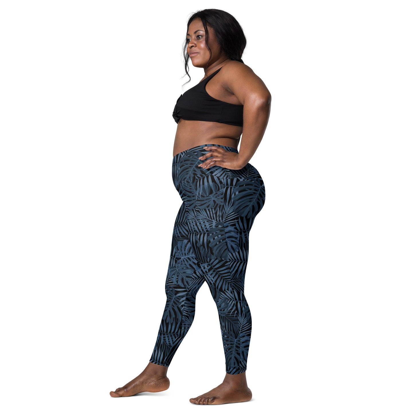 Palm Crossover Leggings With Pockets