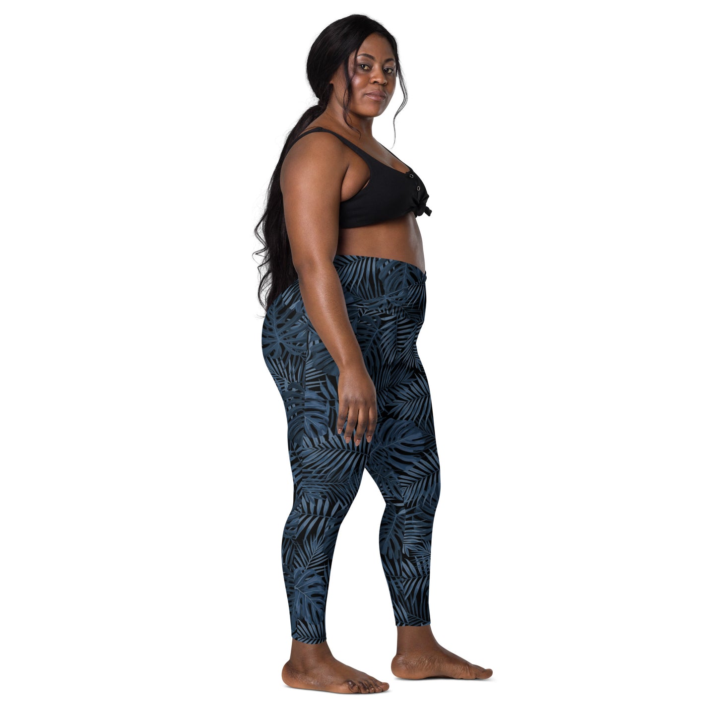 Palm Crossover Leggings With Pockets