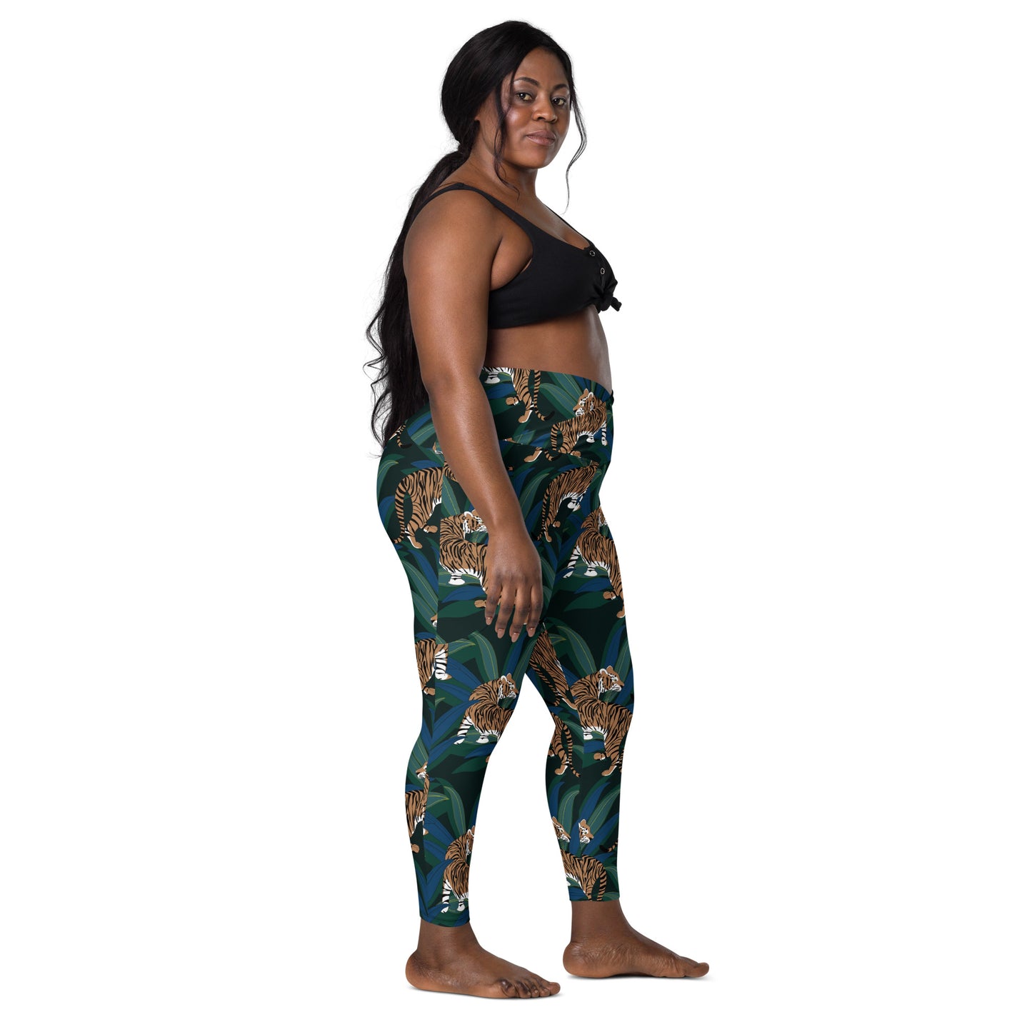 Tropic Tiger Crossover Leggings With Pockets