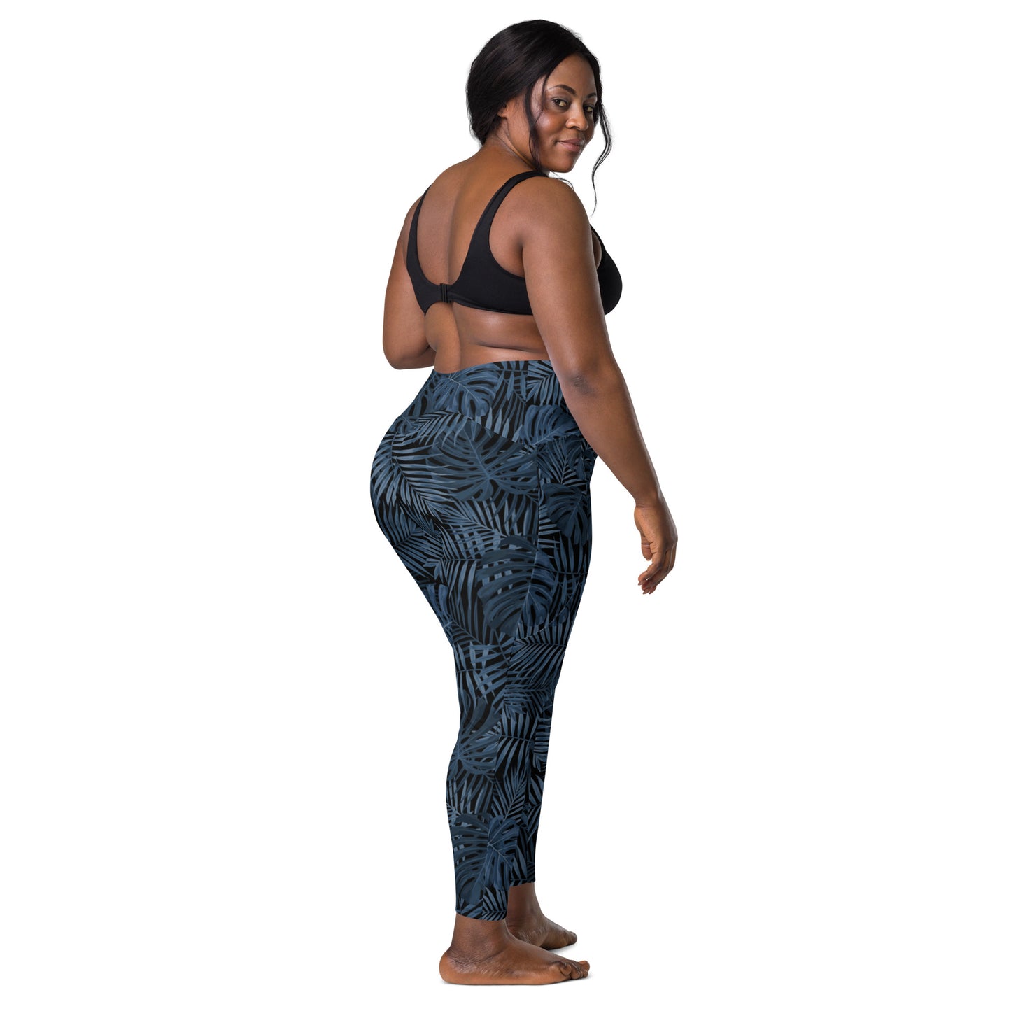 Palm Crossover Leggings With Pockets
