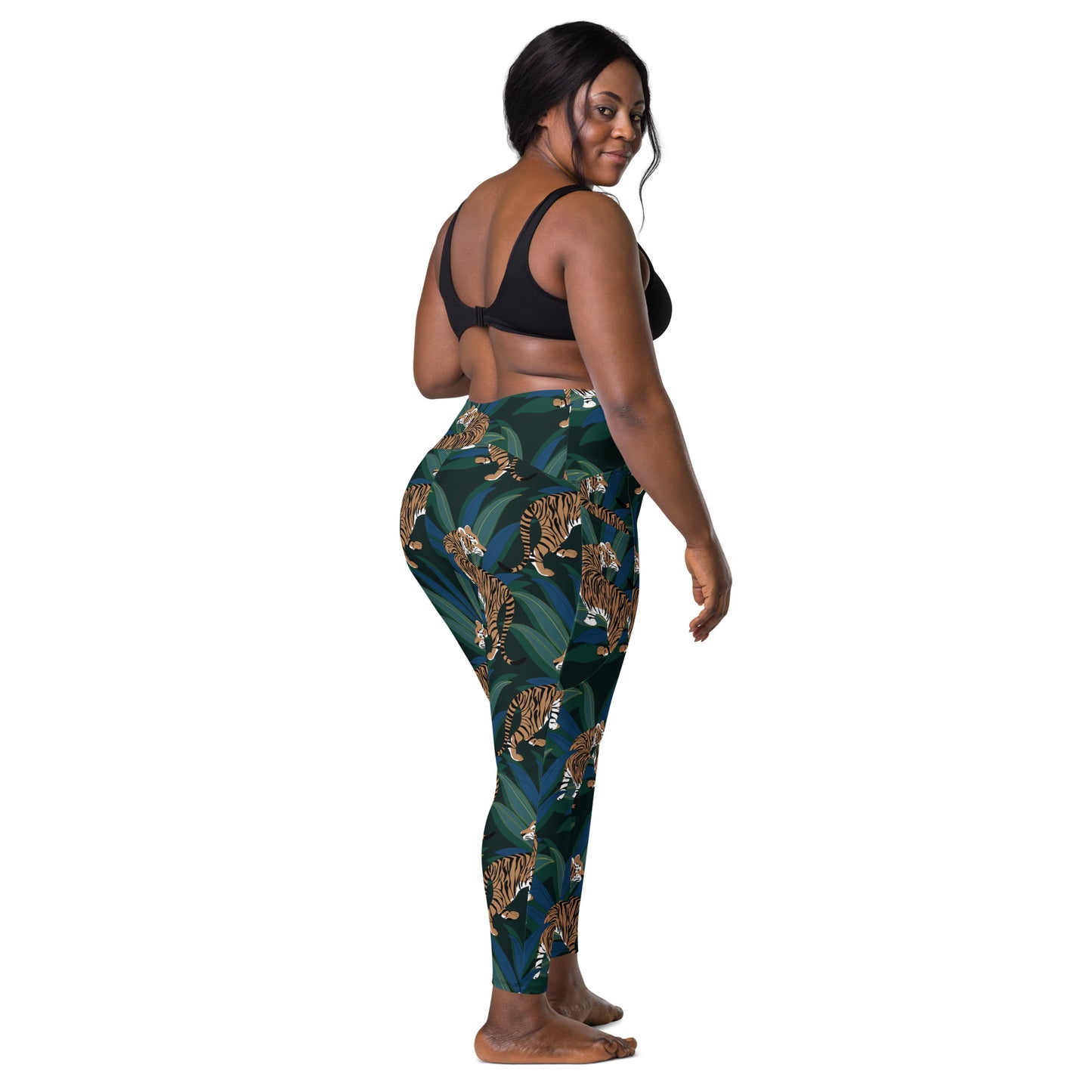 Tropic Tiger Crossover Leggings With Pockets