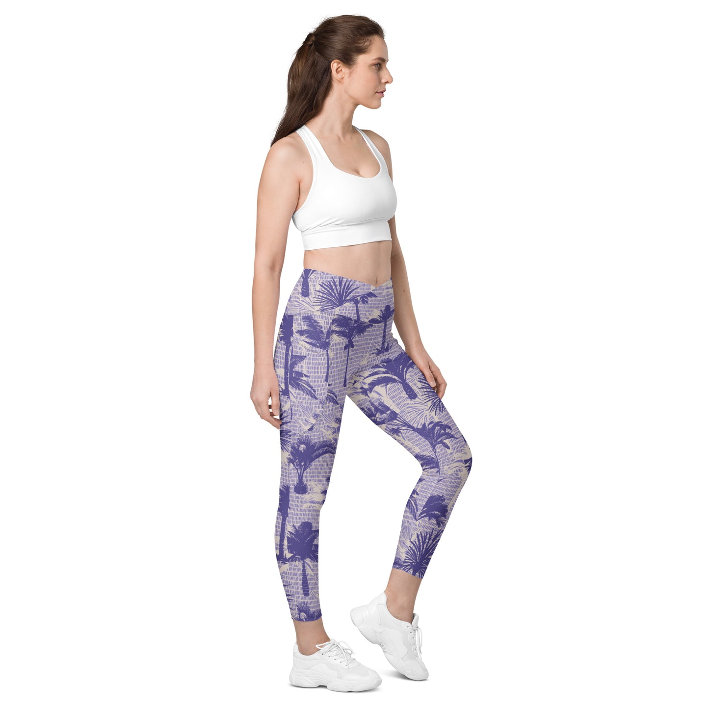 Palm Crossover Leggings With Ppockets
