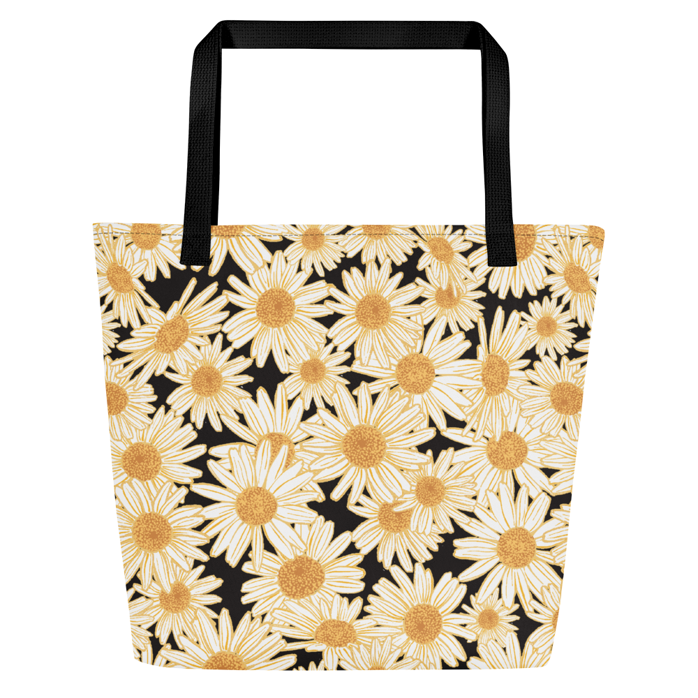 Daisy Print Large Tote Bag