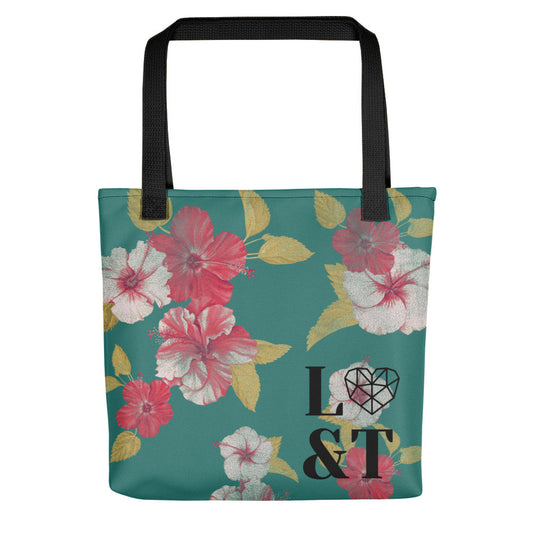 Printed Hibiscus Tote bag