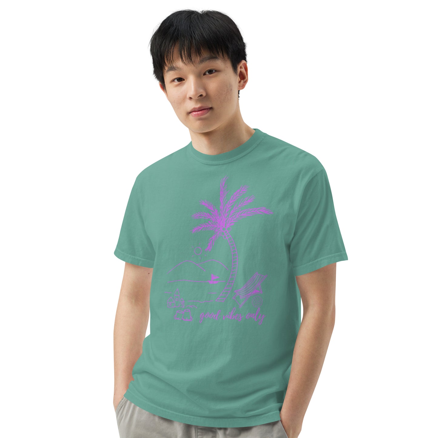 Good Vibes Only Garment-Dyed Heavyweight T-Shirt