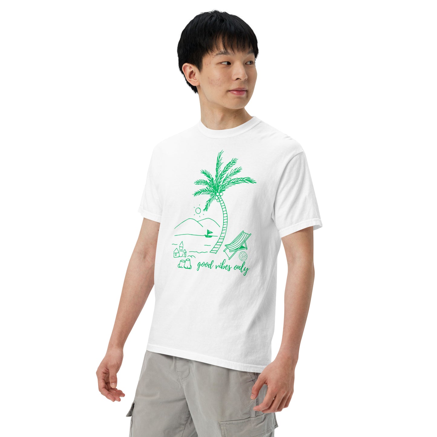 Good Vibes Only Garment-Dyed Heavyweight T-Shirt