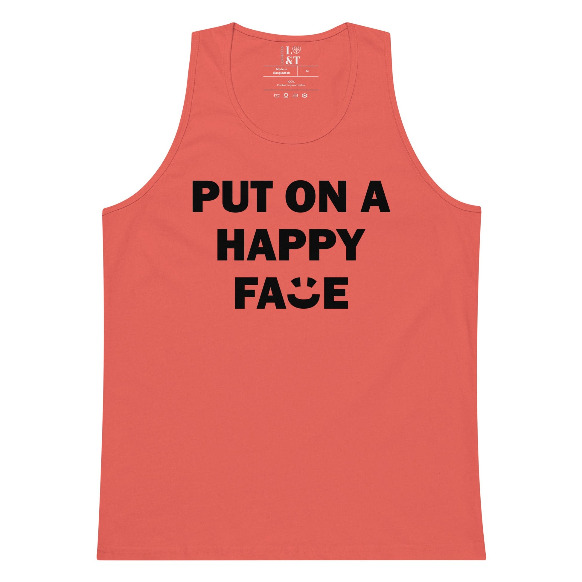 Put On A Happy Face Premium Tank Top - Love&Tees