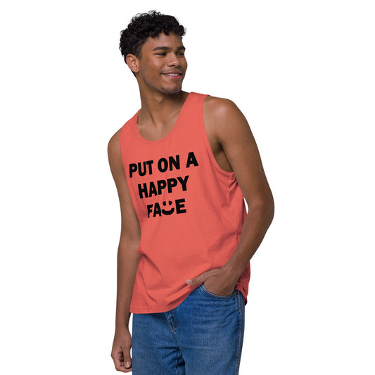 Put On A Happy Face Premium Tank Top - Love&Tees