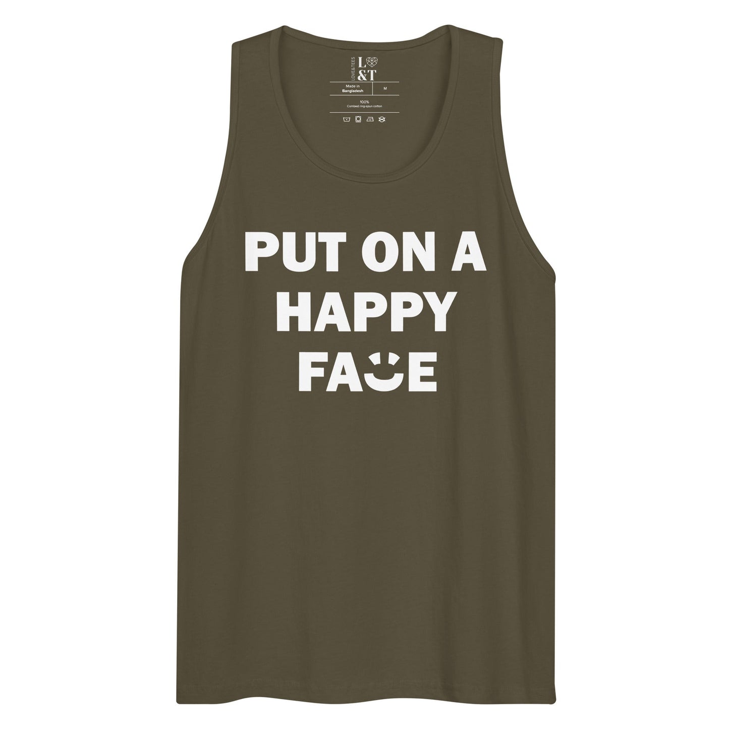 Put On A Happy Face Premium Tank Top - Love&Tees