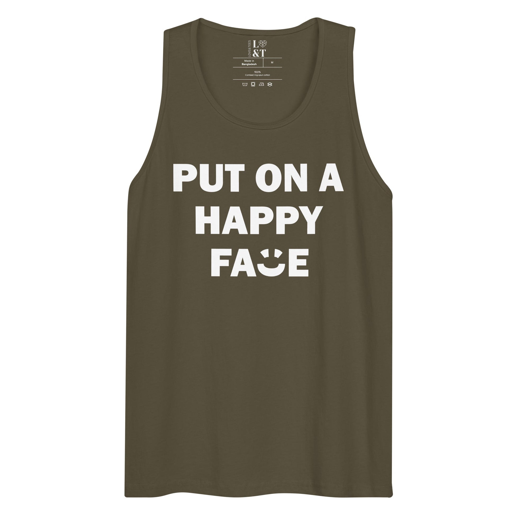 Put On A Happy Face Premium Tank Top - Love&Tees