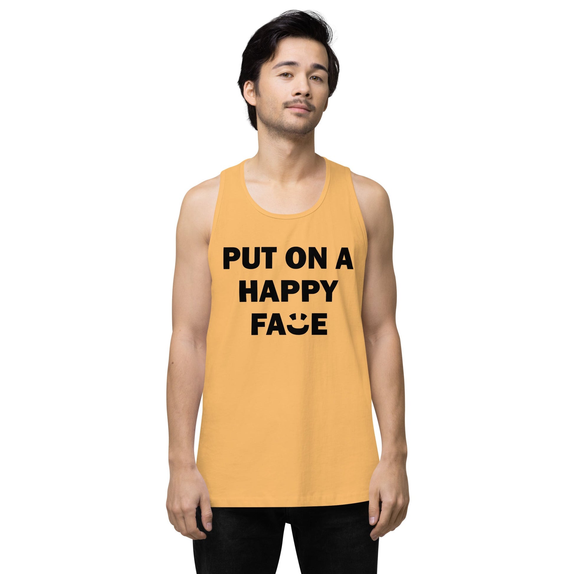 Put On A Happy Face Premium Tank Top - Love&Tees