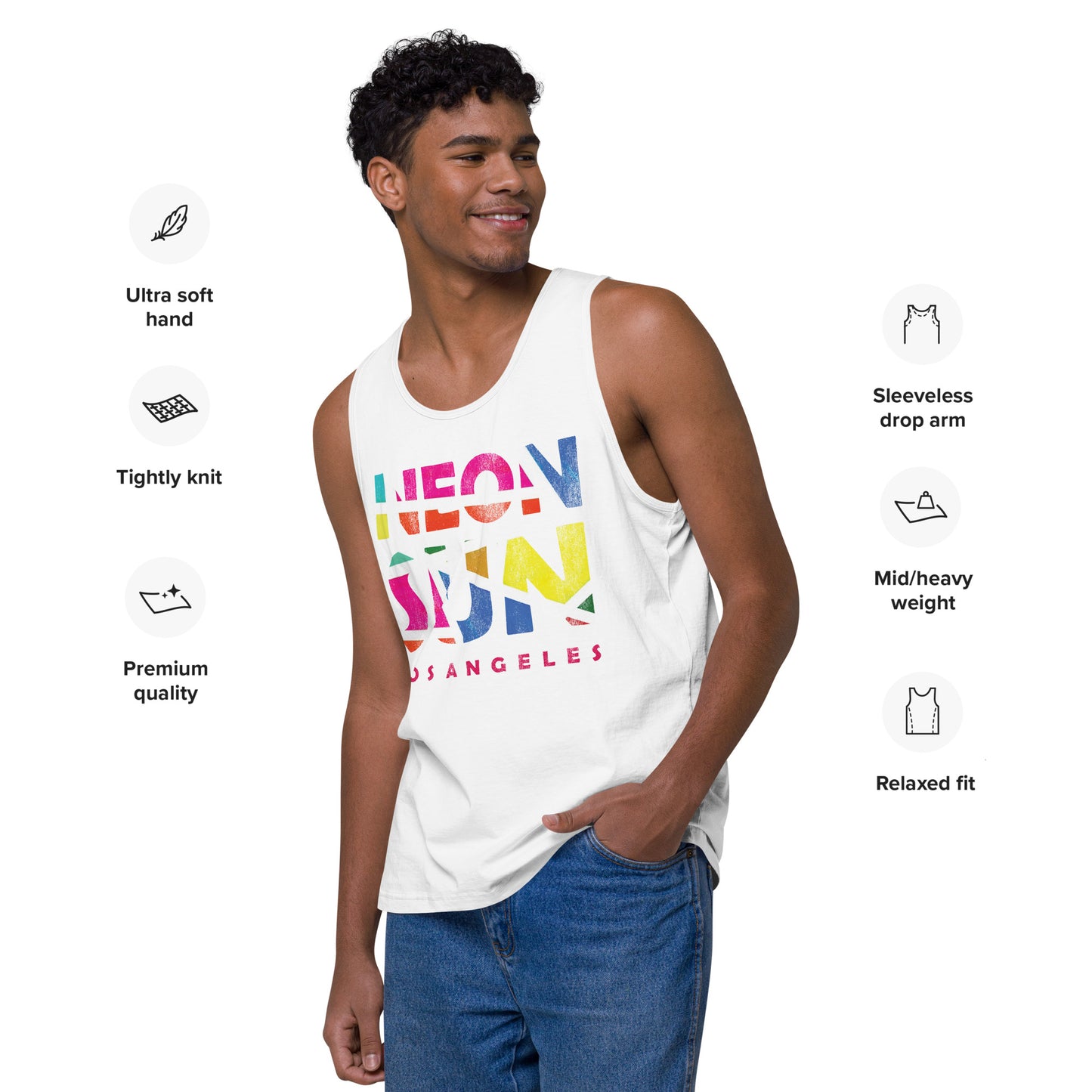 Neon Sun Premium Tank Top