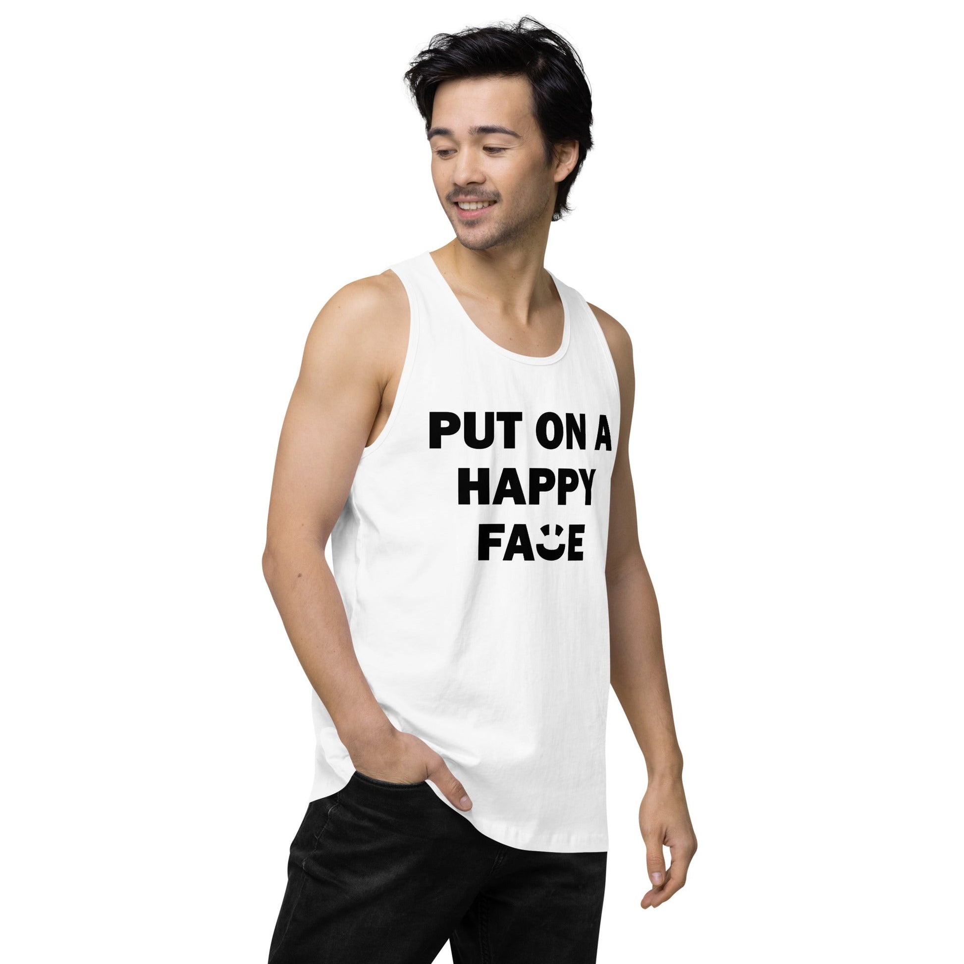 Put On A Happy Face Premium Tank Top - Love&Tees