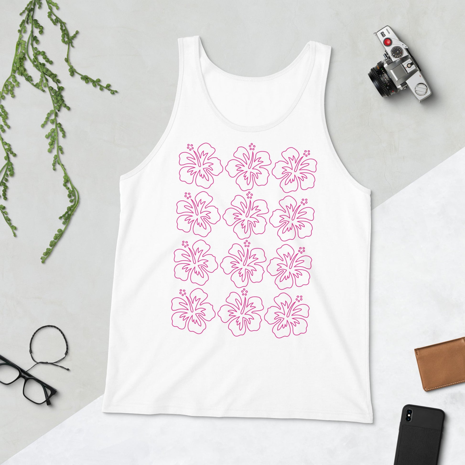 Hibiscus Unisex Tank Top - Love&Tees