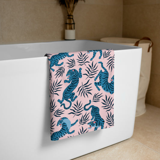 Blue Tiger Beach Towel