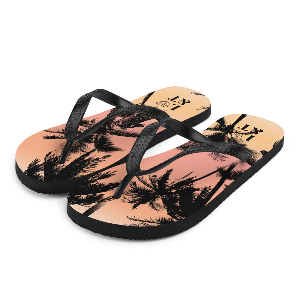 Tropical Sunset Flip-Flops