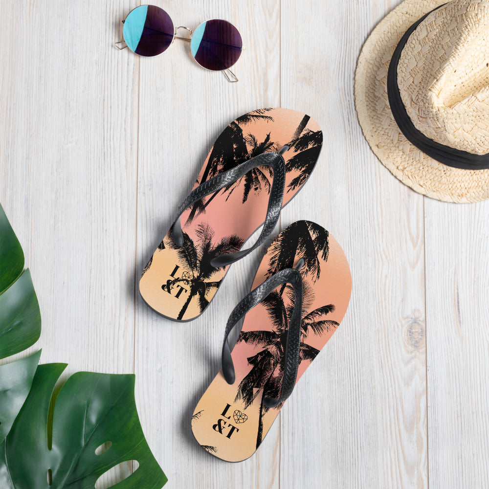 Tropical Sunset Flip-Flops