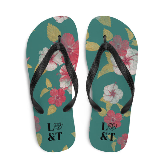 Tropical Hibiscus Flip-Flops
