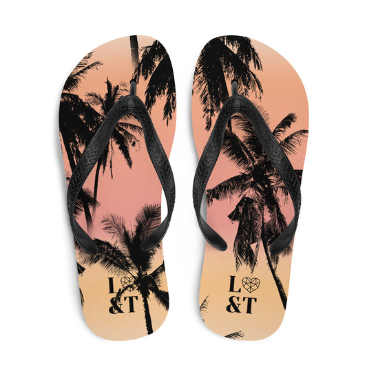 Tropical Sunset Flip-Flops