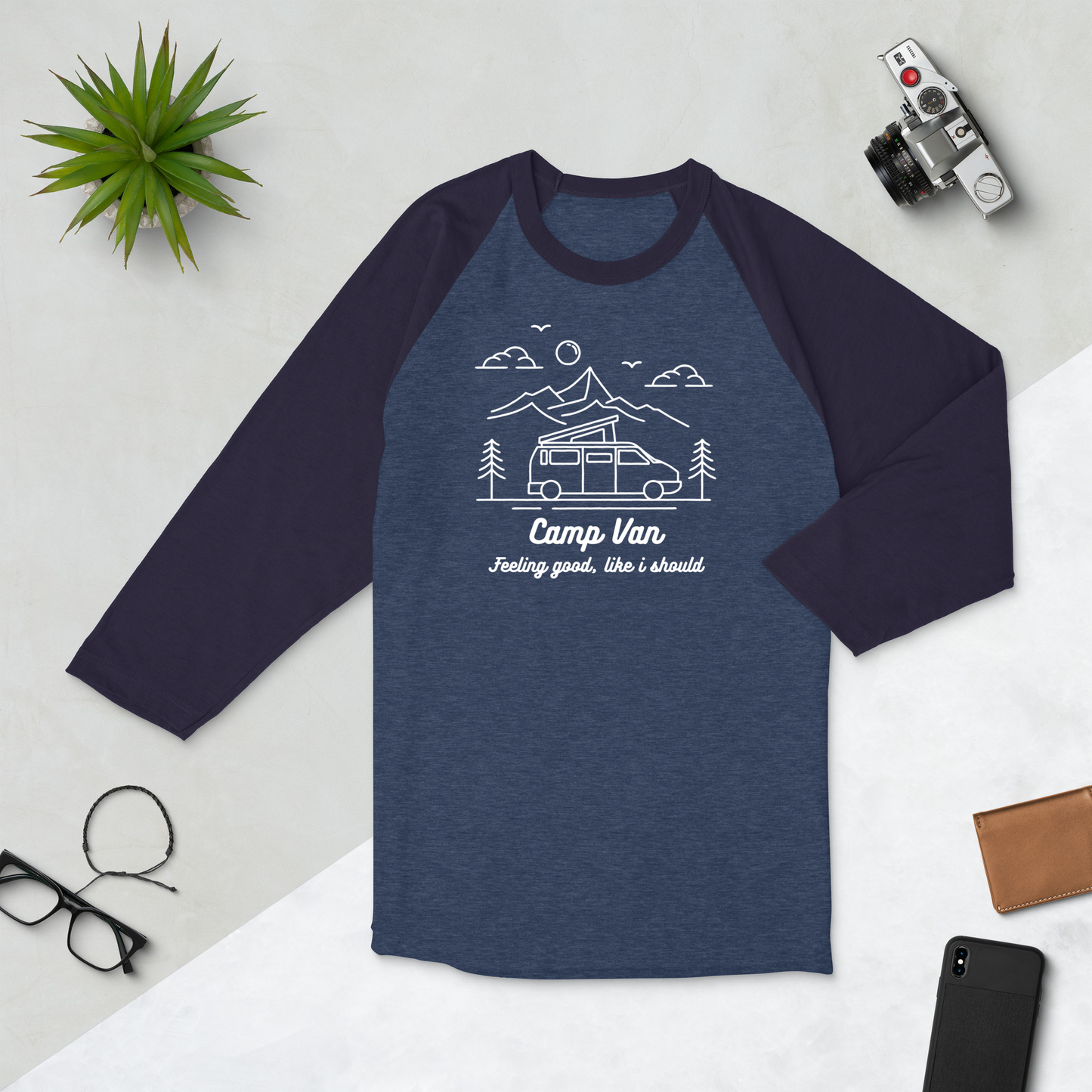 Camp Van 3/4 Sleeve Raglan Shirt