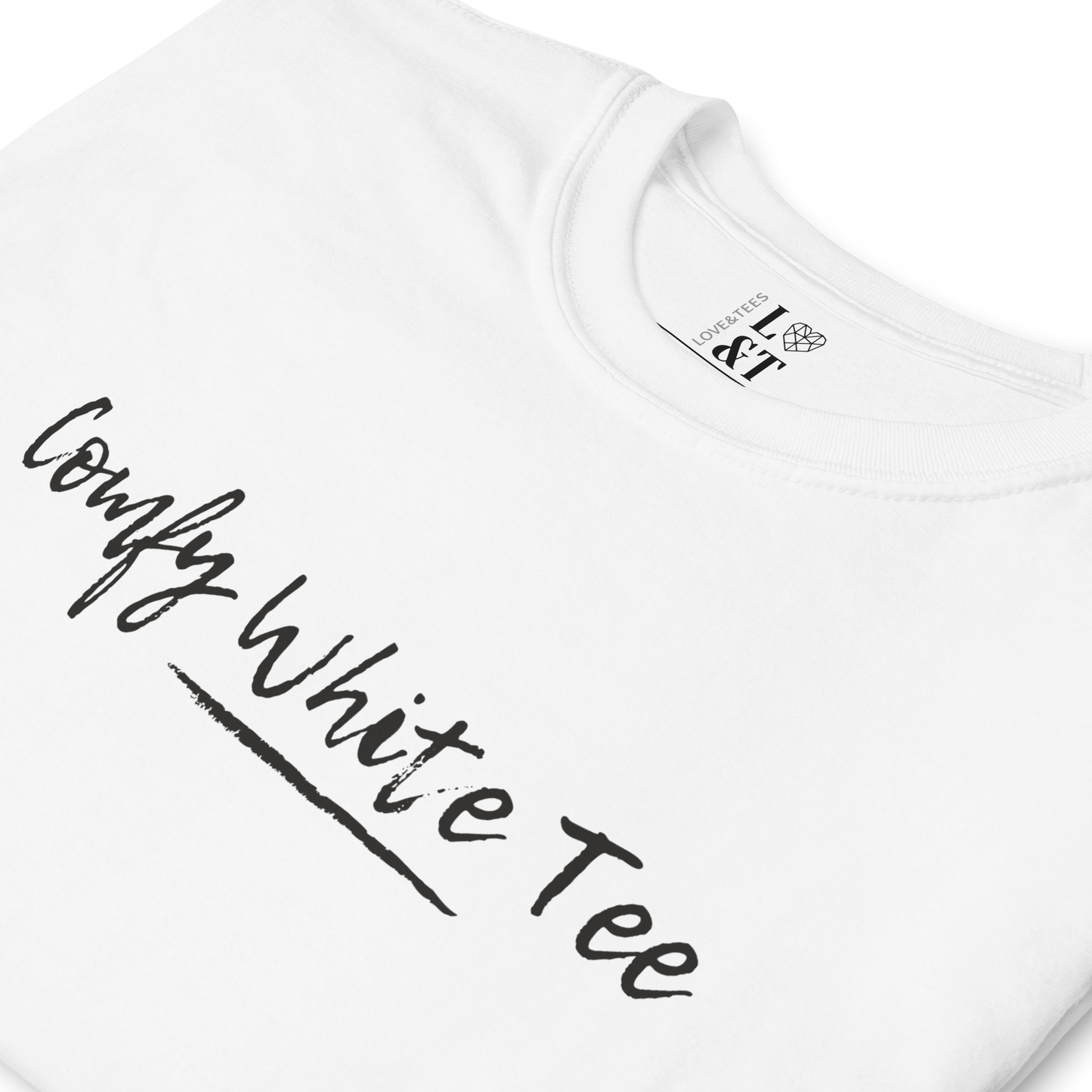 Comfy White Short-Sleeve Unisex Tee