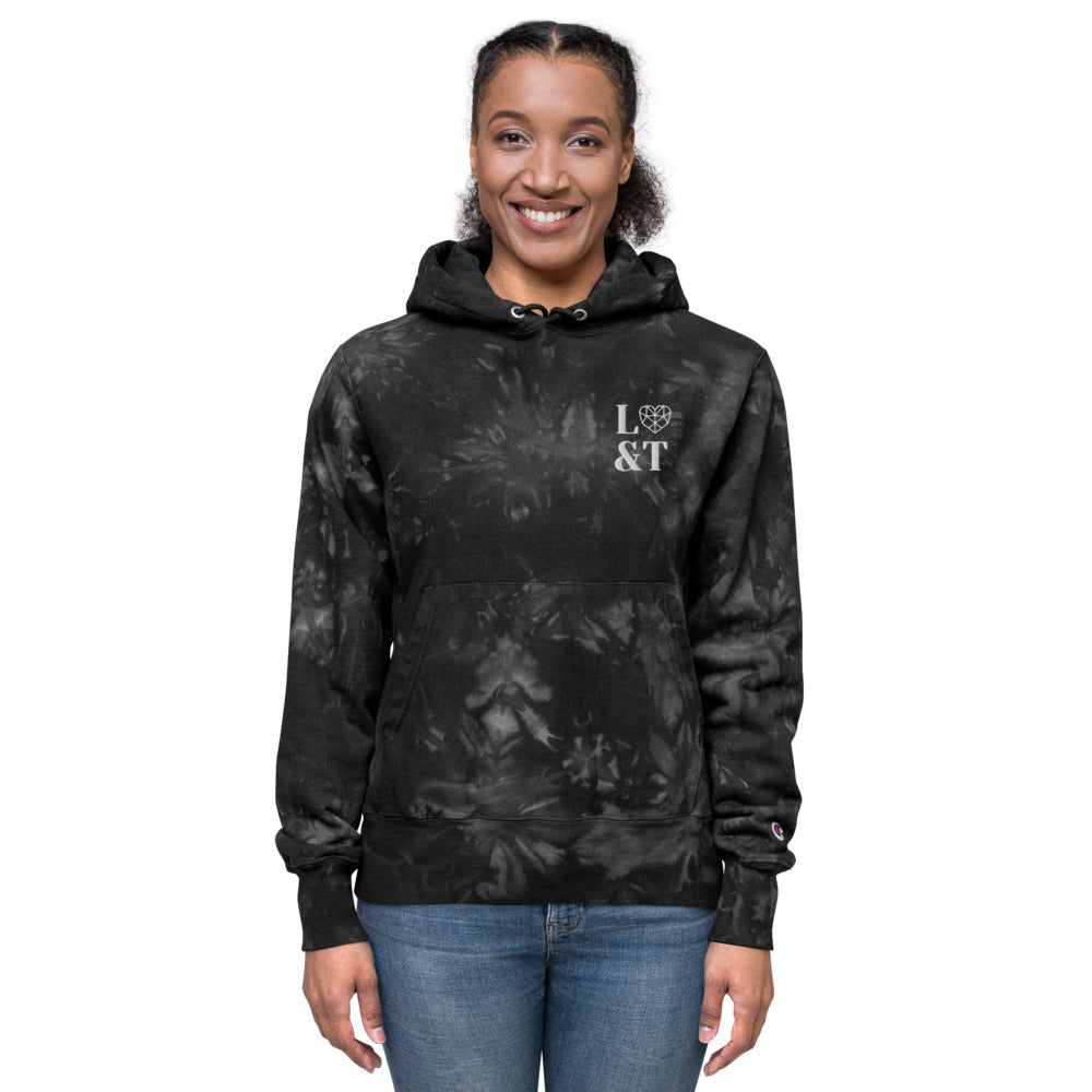 L&T Unisex Champion tie-dye hoodie