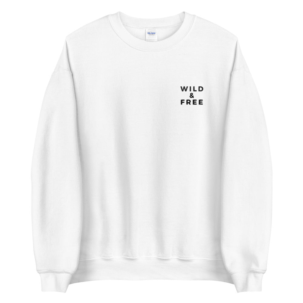 Wild & Free Embroidered Unisex Sweatshirt
