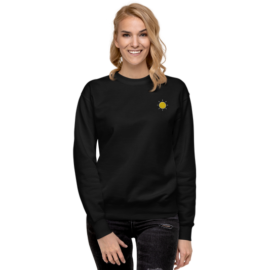 Sun Embroidered Unisex Fleece Pullover