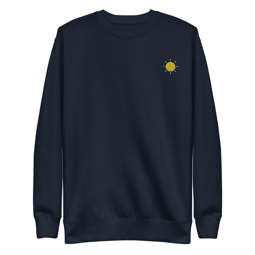 Sun Embroidered Unisex Fleece Pullover