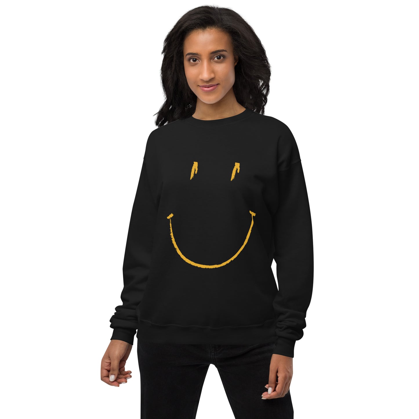 Smiley Face Unisex Fleece Sweatshirt