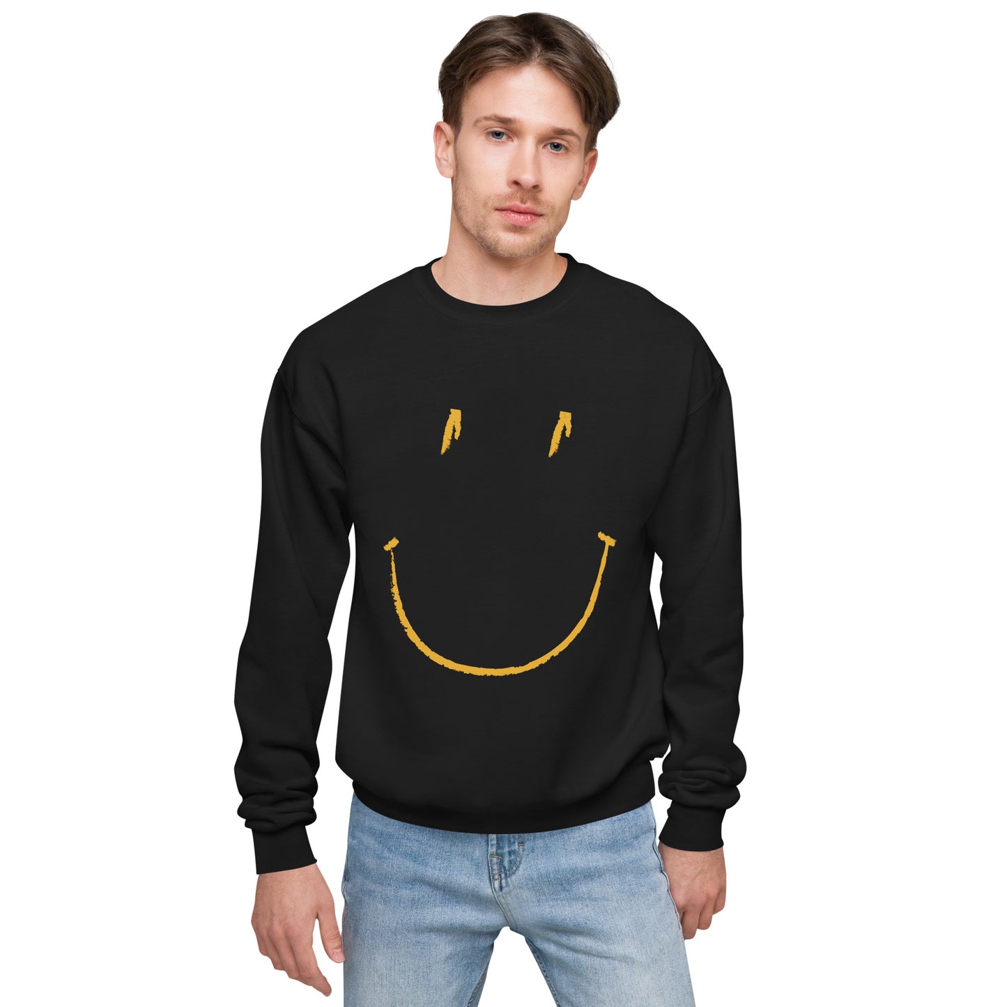Smiley Face Unisex Fleece Sweatshirt