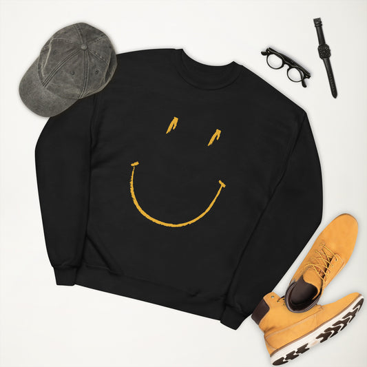 Smiley Face Unisex Fleece Sweatshirt