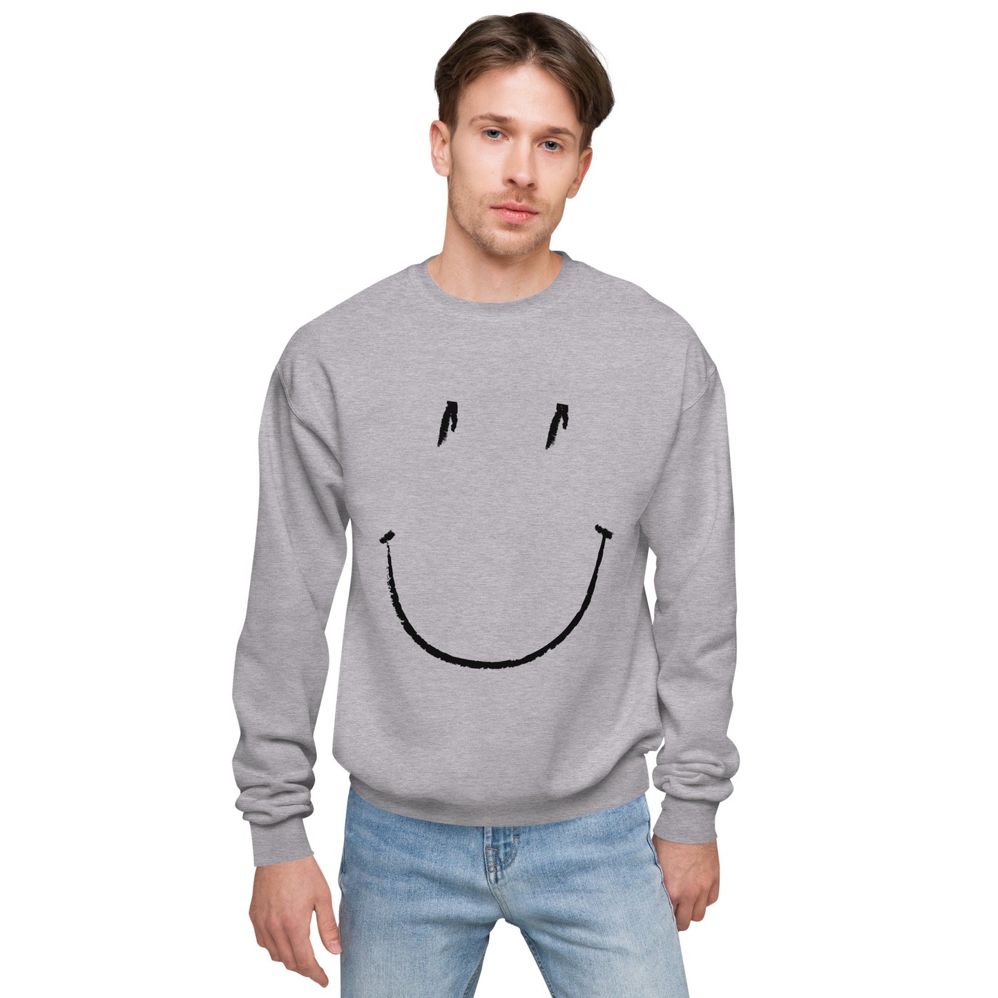 Smiley Face Unisex Fleece Sweatshirt