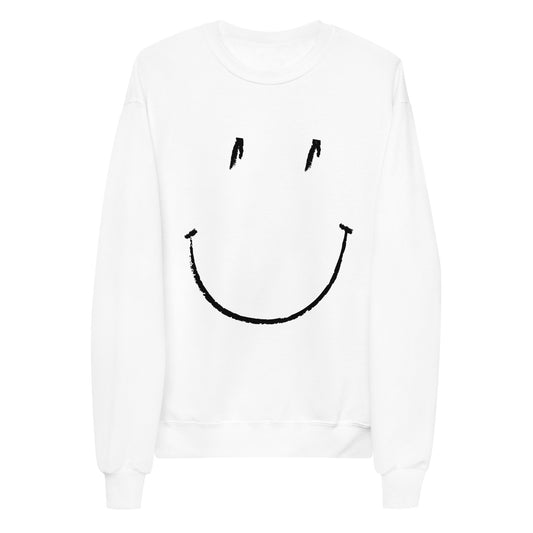 Smiley Face Unisex Fleece Sweatshirt