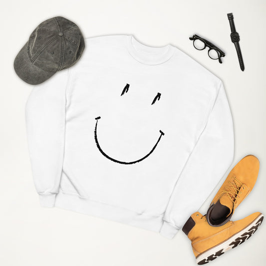 Smiley Face Unisex Fleece Sweatshirt