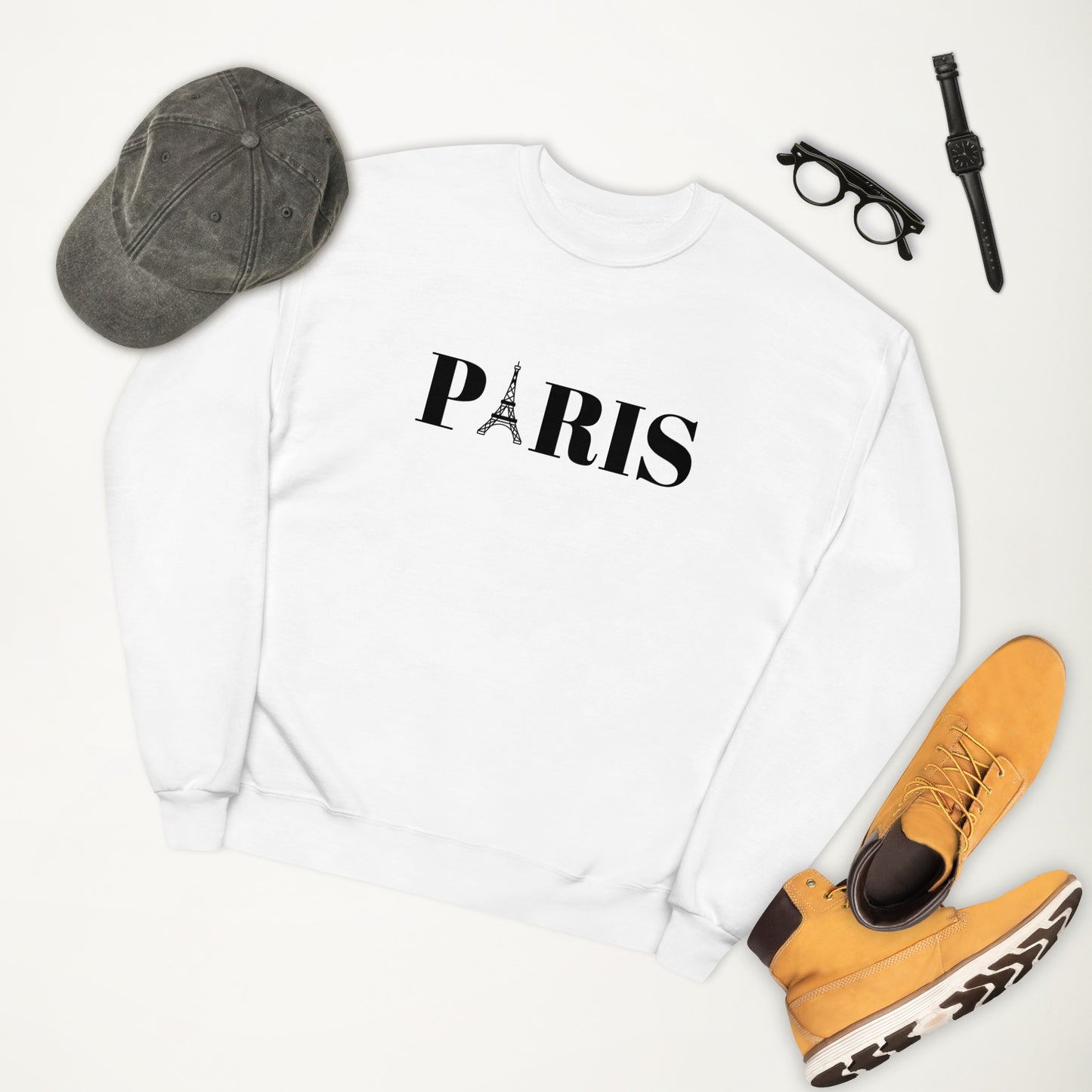 Paris Unisex Fleece Sweatshirt