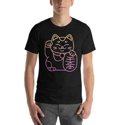 Lucky Cat Short Sleeve Unisex T-Shirt