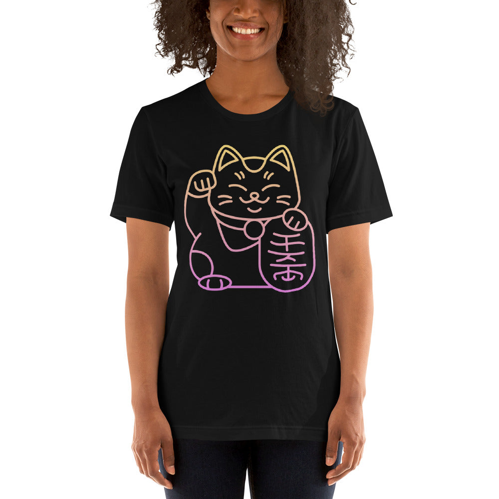 Lucky Cat Short Sleeve Unisex T-Shirt