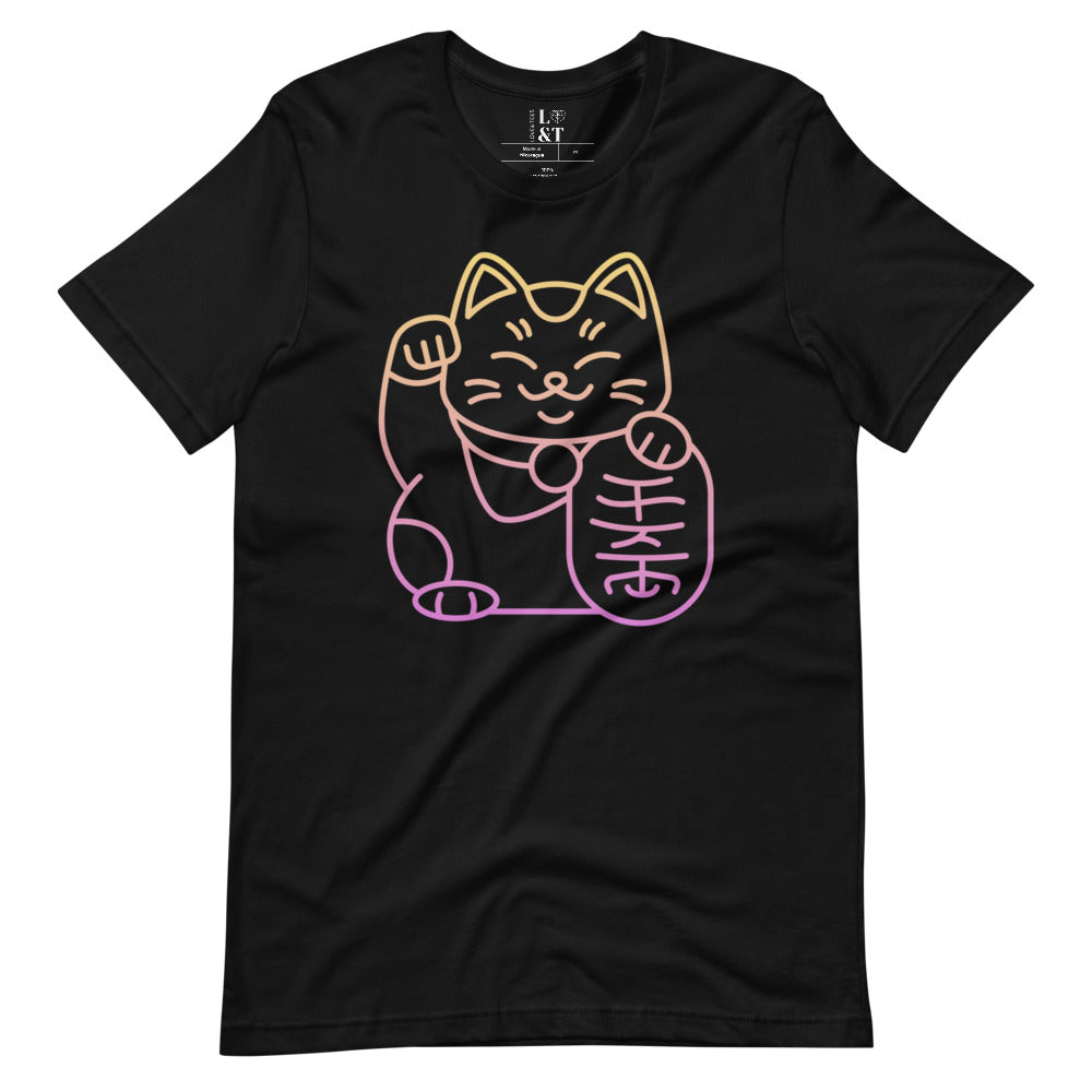Lucky Cat Short Sleeve Unisex T-Shirt