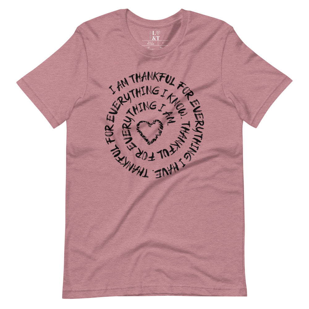 Thankful Short Sleeve Unisex T-Shirt